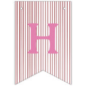 Pink One Silly Cat 1st Birthday Welcome Wimpelkette (Zweite Fahne)