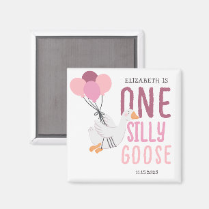 Pink One Silly Goose 1. Geburtstag Magnet