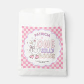 Pink One Silly Goose-Mädchen Erster Geburtstag Geschenktütchen (Vorderseite)