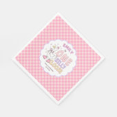 Pink One Silly Goose - Retro-Mädchen zum ersten Ge Serviette (Ecke)
