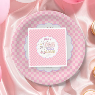Pink One Silly Goose - Retro-Mädchen zum ersten Ge Serviette