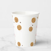 Pink One Sweet Cookie Geburtstag Pappbecher (Links)