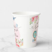 Pink ONEderful World Girls 1. Geburtstag Pappbecher (Rechts)