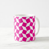 Pink Op Art Muster Kaffeetasse (VorderseiteRechts)