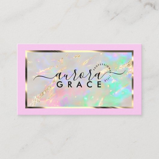 Pink Opal Glow Visitenkarte (Vorderseite)