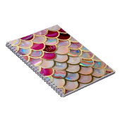 Pink Opal Iridescent Mermaid Scales Notizblock (Rechte Seite)