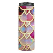 Pink Opal Iridescent Mermaid Scales Thermosbecher (Rückseite)
