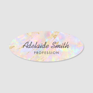 Pink-Opal-Namensschild Namensschild