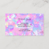 Pink Opal Texture Foto Terminkarte Visitenkarte (Rückseite)