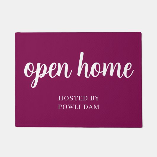 Pink Open House Immobilienobjektliste Fußmatte (Vorderseite)