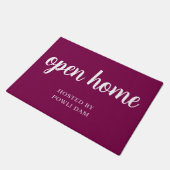 Pink Open House Immobilienobjektliste Fußmatte (Schrägansicht)