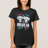 Pink Or Blue Abuela Loves You Elephants Baby Gende T-Shirt (Vorderseite)