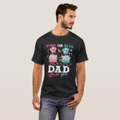 Pink Or Blue Dad Loves You Elephant Baby Gender Re T-Shirt (Vorne ganz)