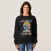 Pink or Blue Gramps Loves You Best Grandpa Ever Gr Sweatshirt (Vorne ganz)