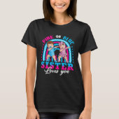 Pink Or Blue Sister Loves You Tee Baby Gender Reve (Vorderseite)