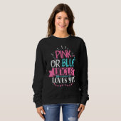 Pink Or Blue Uncle Loves You Gender Reveal Announc Sweatshirt (Vorne ganz)