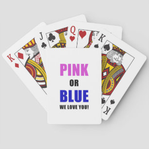 Pink or Blue We Love You Spielkarten