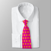 Pink Orange Abstrakt Patterns Polka Dot Geschenk G Krawatte (Gebunden)