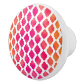 Pink & Orange Arabian marokkanischer Glam Indianer Keramikknauf (Rechts)