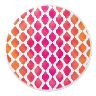Pink & Orange Arabischer Marokkanischer Glam India Keramikknauf