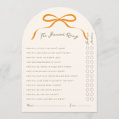 Pink Orange Bow Dainty Wildflowers Parent Quiz Einladung (Vorderseite)