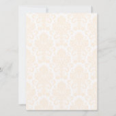 Pink & Orange Damask Poster-Style Hochzeit einlade Einladung (Rückseite)
