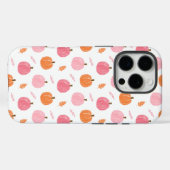 Pink Orange Fall Pumpkin Blätter Muster Case-Mate iPhone Hülle (Rückseite (Horizontal))