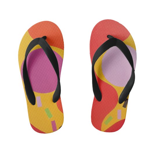 Pink & Orange Fun Splash Kids’ Flip Flops Kinderbadesandalen (Fußbett)