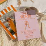 Pink Orange Gezeichnet 30. Whimsical Foto Geburtst Einladung<br><div class="desc">Wenn Sie eine elegante und leicht bearbeitbare Einladung zum 30. Geburtstag suchen, ist diese Einladung perfekt für Sie. Wie ihr seht, enthält es ein handgeschriebenes, orangefarbenes Skript mit Krustentieren bis zum DRITTEN. mit bunten, orangefarbenen, handgezeichneten Champagnergläsern auf dem Anfeuermodus . Und handgezeichnete Streifen auf der Rückseite in orange und rosa...</div>