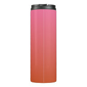 Pink Orange Gradient Custom Monogram Tumbler Thermosbecher (Rückseite)