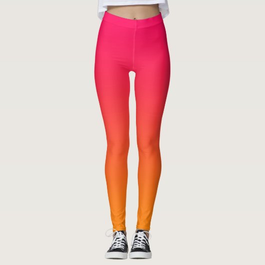 PINK ORANGE GRADIENT LEGGINGS (Vorderseite)