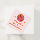 Pink Orange Groovy Letzte Disco Junggeselinnen-Abs Geschenkanhänger (Beispiel)