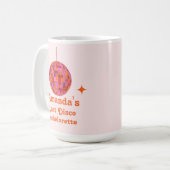 Pink Orange Groovy Letzte Disco Junggeselinnen-Abs Kaffeetasse (Vorderseite Links)