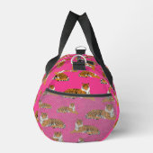 Pink Orange Jungle Tiger Animal Pattern School Duffle Bag (Rechts)