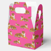 Pink Orange Jungle Tiger Tiermuster Geschenkschachtel (Geöffnet)