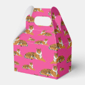 Pink Orange Jungle Tiger Tiermuster Geschenkschachtel (Vorderseite)
