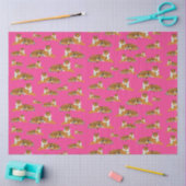 Pink Orange Jungle Tiger Tiermuster Seidenpapier (Basteln)