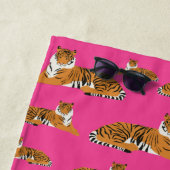Pink Orange Jungle Tiger Tiermuster Strandtuch (Beispiel)
