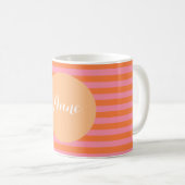 Pink Orange Lines Personalisierte Mug Kaffeetasse (VorderseiteRechts)