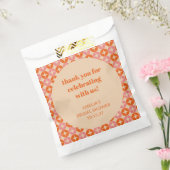 Pink Orange Mid Century Custom Brautparty Danke Geschenktütchen (Versiegelt)