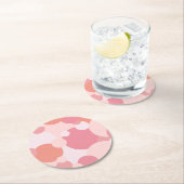 Pink-orange Moleküle Papier Untersetzer (Vor Ort)