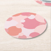 Pink-orange Moleküle Papier Untersetzer (Angewinkelt)