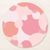 Pink-orange Moleküle Papier Untersetzer (Vorderseite)