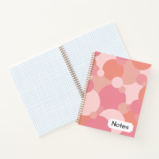 Pink-orange Moleküle Spiralnotebook Notizblock (Innenseite)