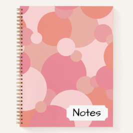Pink-orange Moleküle Spiralnotebook Notizblock