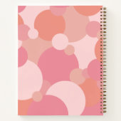 Pink-orange Moleküle Spiralnotebook Notizblock (Rückseite)