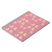 Pink-orange-Pimnell William Morris-Muster Notizblock (Linke Seite)