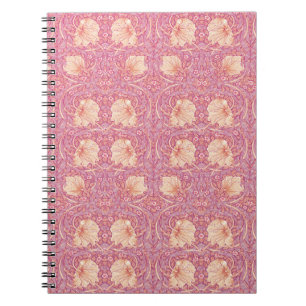 Pink-orange-Pimnell William Morris-Muster Notizblock