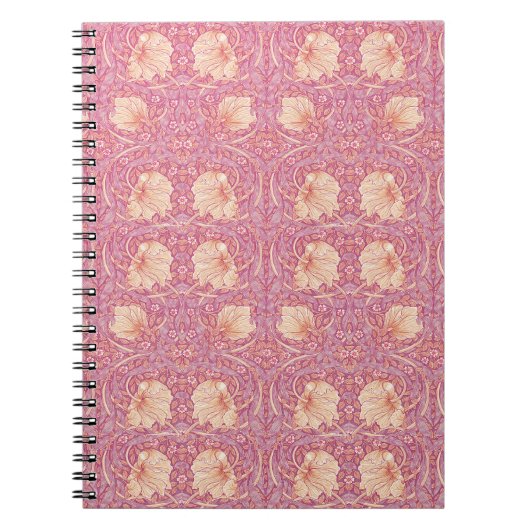 Pink-orange-Pimnell William Morris-Muster Notizblock (Vorderseite)
