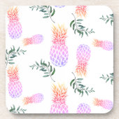 PINK & ORANGE PINEAPPLE GETRÄNKEUNTERSETZER (Vorderseite)